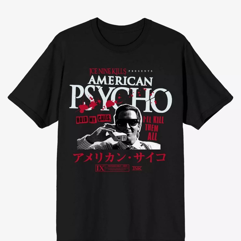 Ice Nine Kills X American psycho Black Graphic Tee
